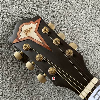 40 Inch Black Acoustic Guitar, Spruce Wood Veneer Top, Mahogany Neck image 8