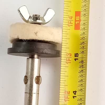 Ludwig 3/8" x16" Straight Cymbal Arm Disappearing Rod Nickel Bass Drum Mount WFL image 2