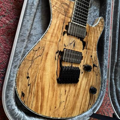 Mayones Regius 7 Spalted Maple 4a Trans Natural Satin 2018 - Trans Natural Satin image 2