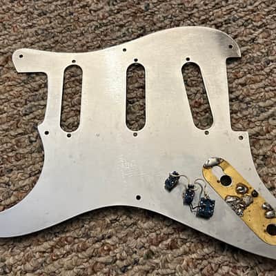 1980 Schecter Guitar Research - Chrome Plated Brass Strat Pickguard image 3