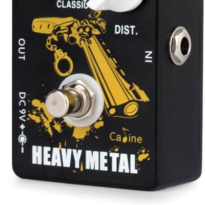 Caline CP-77 Bounty Hunter Heavy Metal Distortion 2024- Black / Yellow image 1