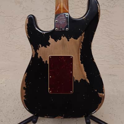 Fender Custom Shop '69 Stratocaster HSS Floyd Rose 2024 - Super Heavy Relic Black image 12