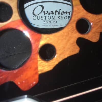 Ovation Custom Elite C1778-5L LX Custom Shop Left Handed 2017 Black USA image 2