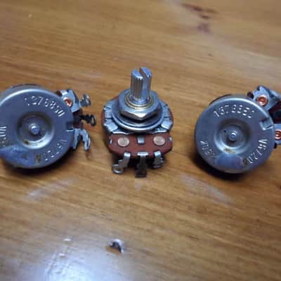 Vintage 1968 Fender Stratocaster Pots 250K Potentiometers 1969 image 2