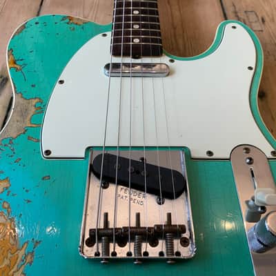 2021 FENDER CS - LTD ED '60 TELECASTER CUSTOM - SEA FOAM GREEN OVER SUNBURST RELIC image 10