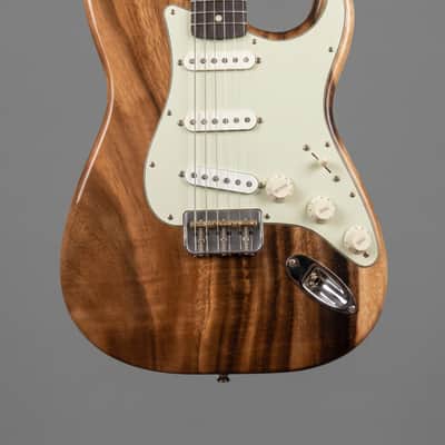 Sargent Guitars SG-2026-01 | One-Piece Aged Acacia Koa Hardtail Strat | Lindy Fralin Real '54 Pickups | Warmoth Neck | 8.6 lbs | NEW Build | w/New Fender Poodle Case image 4