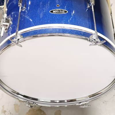 Stetson Japanese 3pc Drum Kit Set Blue Sparkle Vintage 1960's 20/14/12" image 2