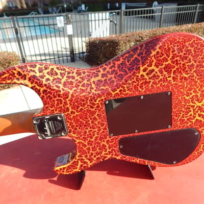 Jackson Dinky 1988 Fire Lava Crackle Signed By Grover OHSC image 9