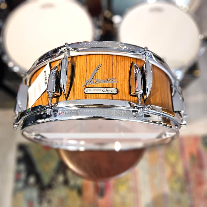 Sonor Vintage Series 14x5" 9-ply Beech Snare - Teak Finish image 1
