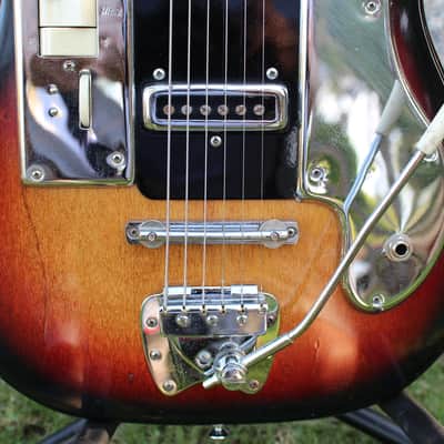 RARE Vintage 1964 Teisco Del Rey VN-2 Baritone Electric Guitar MIJ made in Japan All Original! image 9