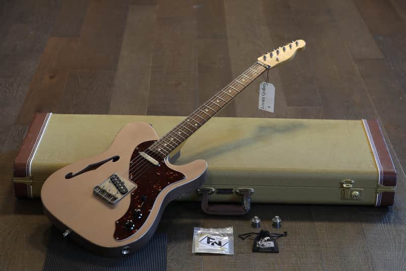 2017 K-Line Truxton Thinline Electric Guitar Factory Relic Rose Gold + HSC image 1