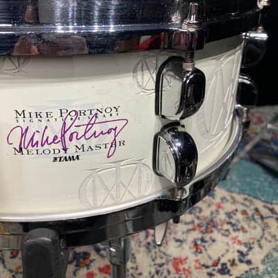Tama - 14x5.5" Mike Portnoy Signature, Melody Master, Limited Edition Snare Drum 2006 - White image 5