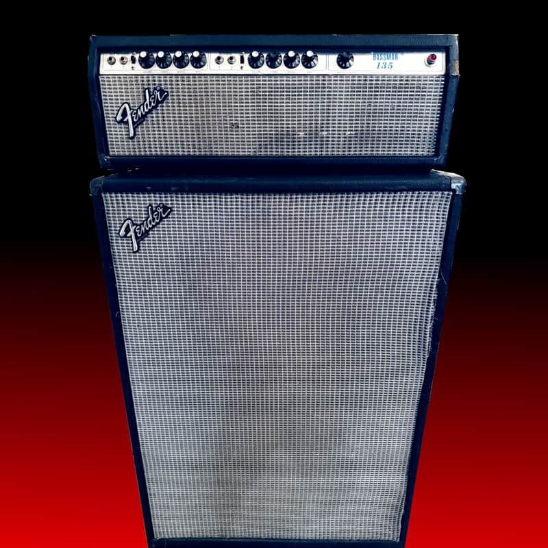 Fender Bassman 135 Sliverface Vintage Bass Amp and Cabinet • Tested • Well Maintained image 1