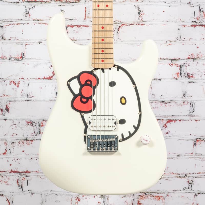 Squier by Fender x Hello Kitty - Stratocaster Electric Guitar - White - w/ Deluxe Hello Kitty Gigbag image 1