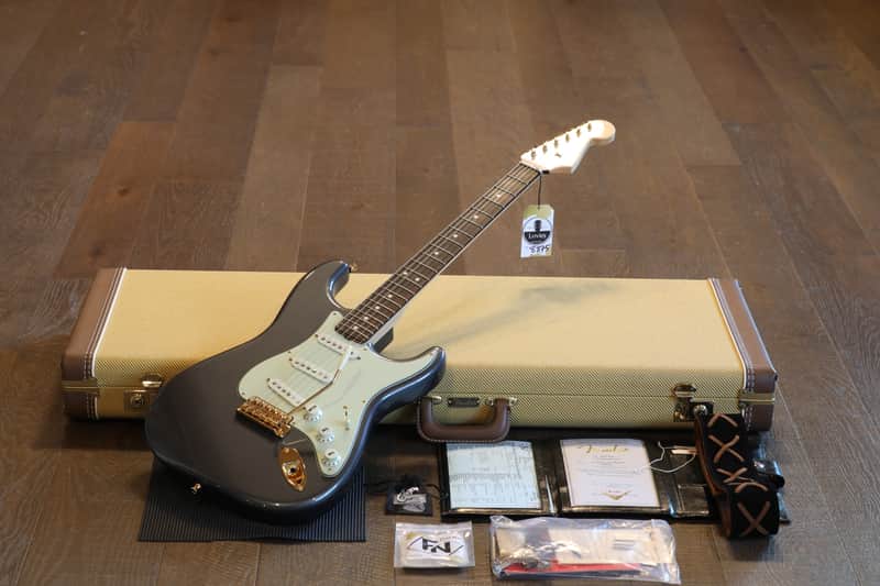 Minty! 2019 Fender Custom Shop '57 LTD Roasted Stratocaster Electric Guitar Aged Pewter NOS + COA OHSC image 1