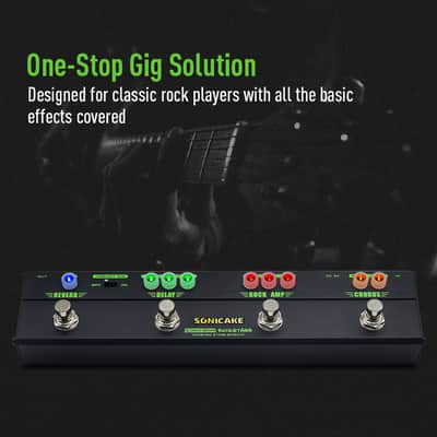 SONICAKE SonicBar RockStage 80s Classic Arena Rock Guitar Multi Effects Pedal(Shipping from US local warehouse) image 2