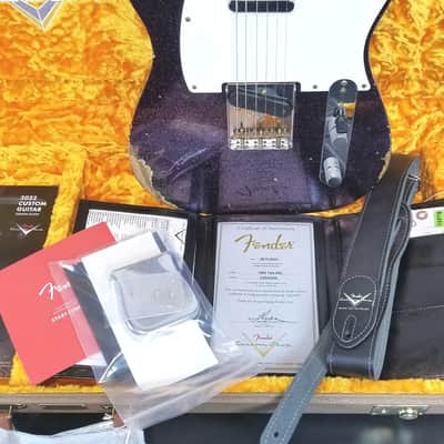 Fender Custom Shop 1960 Tele Relic, Time Machine, Ash Body, AAA Rosewood Fretboard, Magenta Sparkle image 2