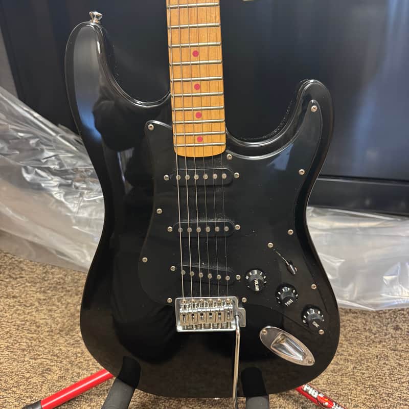 Fender Squier Stratocaster 1983/84 MIJ Black Replacement Neck image 1