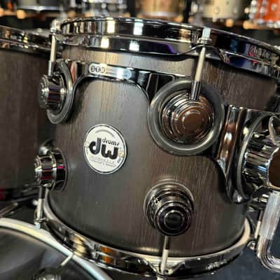 ~WOW!~ DW Collector's Series Pure Walnut 5-Piece 10/12/14/16/22 Drum Kit Set in Ebony Satin Oil with Black Nickel Hardware image 4