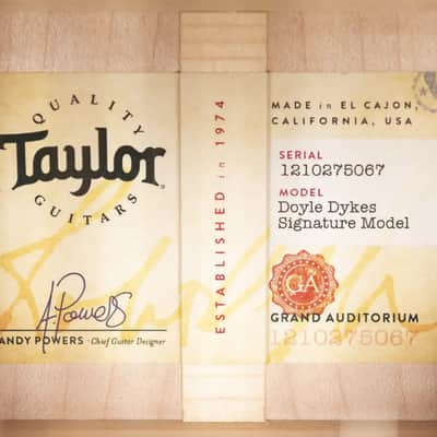 Taylor Doyle Dykes Signature Model Grand Auditorium Acoustic/Electric Guitar - Translucent Orange with Aerocase image 16