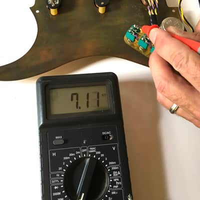 Schecter complete F500t Stratocaster monstertone single coil pickup assembly with brass pickguard image 20