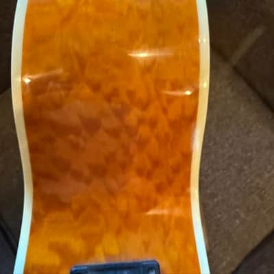 Michael Kelly Dragonfly Fretless Acoustic Bass 4 String with Fishman Electronics Blond Quilted image 22