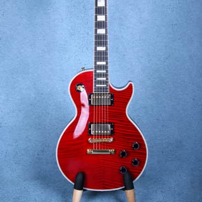 Gibson Les Paul 2011 Custom Flame Top Electric Guitar - Wine Red Preowned image 6