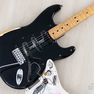 1975 Fender Stratocaster Vintage Guitar Black w/ Case image 23