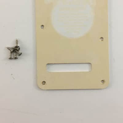 Vintage Fender Strat Lefty Back Plate Naturally Aged White Relic Stratocaster Faded 1 Ply Rare image 1