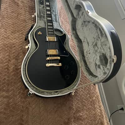 Epiphone Les Paul Custom Black (Ebony) & Gold Electric Guitar image 1