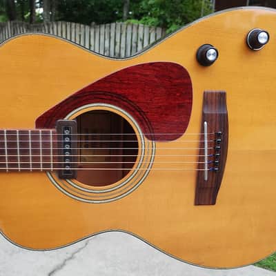 Vintage 1973 Yamaha FG-110E Acoustic Electric Guitar- Natural - Rare Model! image 2