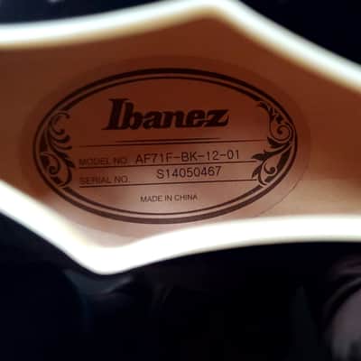 Ibanez AF71F Hollow Body Archtop Guitar in Black image 8