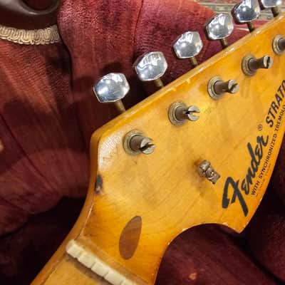 1971 Fender Stratocaster 4 bolt neck Natural complete with tuners image 11