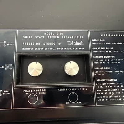 McIntosh C-26 Preamplifier 1970’s - Black/green image 7