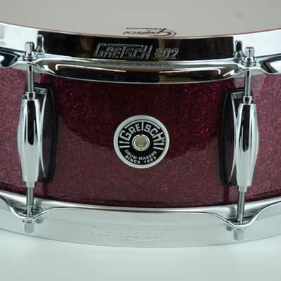 Used Gretsch 5 x 14" Brooklyn Snare Drum - Limited (Maxwell) Burgandy Sparkle image 2