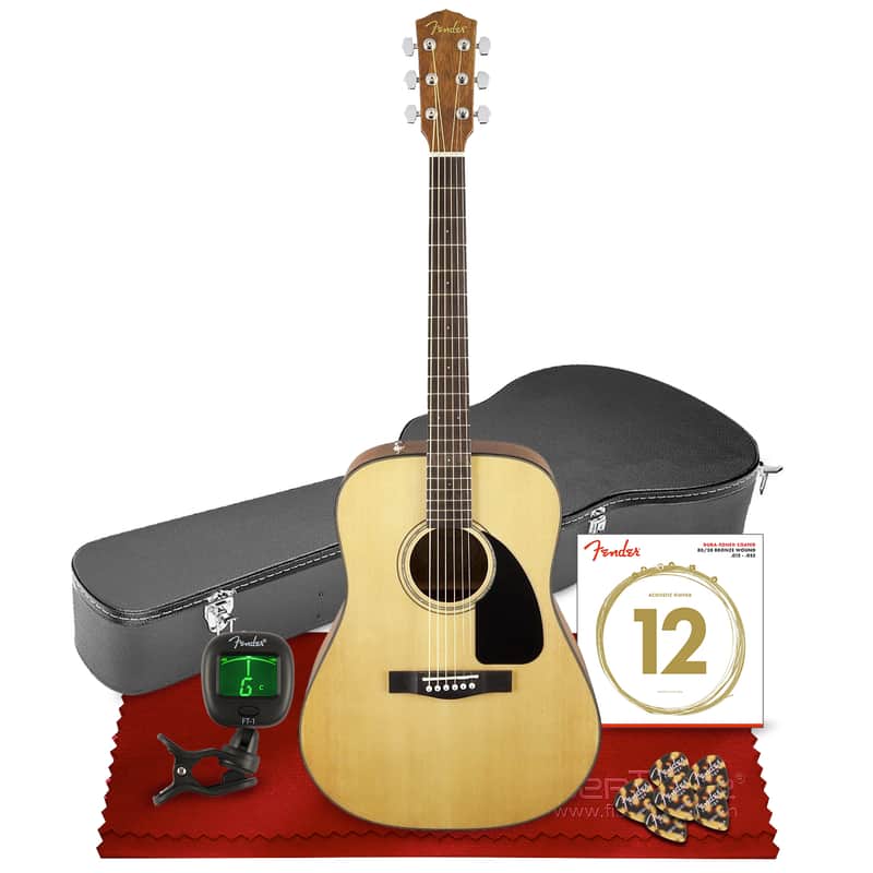 ender CD-60 Dreadnought Acoustic Guitar Natural (V3) + Basic Bundle image 1