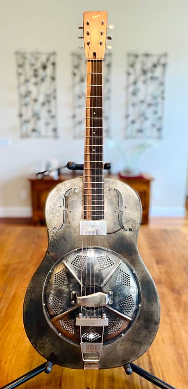 Mule Single Cone Steel Resonator Guitar w/National Thinline Pickup - Rare and Superb!! image 1