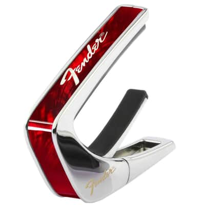 Thalia X Fender Guitar Capo - Chrome, Red Angel Wing, White Perine Logo image 3