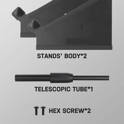Desktop Stand, Adjustable 10.6-18.5" 26.9-47.0cm Heavy-Duty Iron Stand for Sampler, Synth, MIDI Controller, Drum Machine, Non-Slip for Home Studio image 3