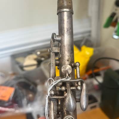 Vintage 1930s Pedler Metal Clarinet - US Military Marked - w/ Cundy-Bettoney Case image 10