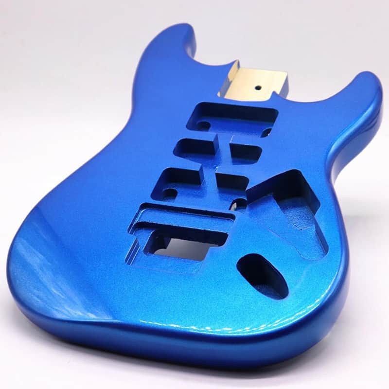 Electric Guitar Body For ST Strat Guitar Accessory DIY Double Locking Tremolo Metal Blue Poplar Wood image 1