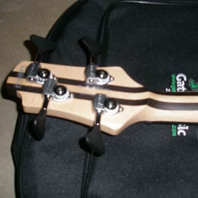 Cort A4 Plus FMMH OPN Artisan Series Figured Maple/Mahogany 4-String Bass 2010s - Open Pore Natural image 6