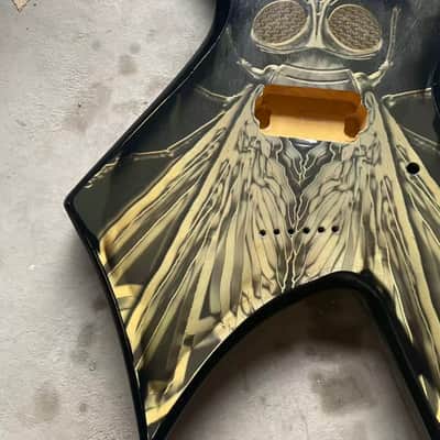 Fly Top Black Warlock Style Guitar Body image 10