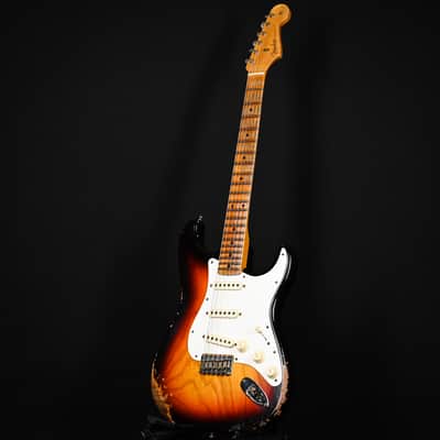 Fender Custom Shop Limited Edition Red Hot Hard Tail Stratocaster Heavy Relic- Faded Aged Chocolate 3 Tone Sunburst 2024 (CZ581284) image 12