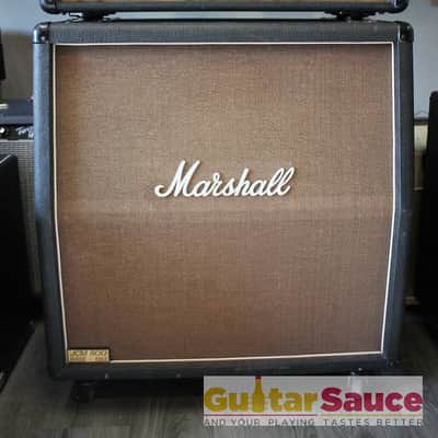 Marshall jcm 800 bass head + cabinet 4x12 brown grill cloth image 1