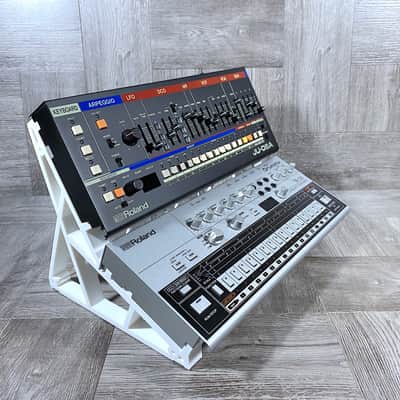 Dual Stand for Roland Boutique Series Modules - DWL - color WHITE - by KZcraftworks - USA image 1