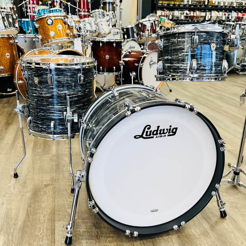 Ludwig Classic Maple Downbeat 3-Pc Shell Pack 12/14/20 (Vintage Black Oyster) image 1
