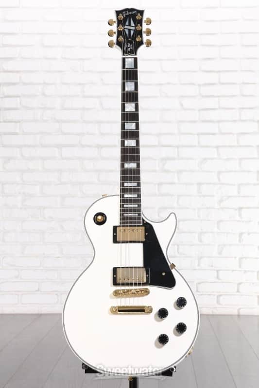 Gibson Custom Les Paul Custom Electric Guitar - Alpine White (LPCAWGH1Ed1) image 1