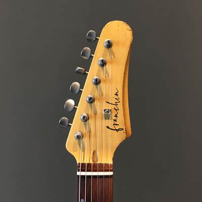Made to Order - FRANCHIN Neptune guitar Relic Aged METALLIC LEAF (Gold/Silver/Copper) Offset Jazzmaster Style Made in Italy image 5