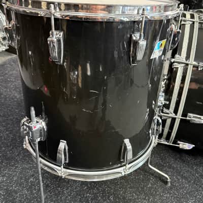 Vintage 1970's Ludwig 3-Ply Classic Maple with Re-Rings 3-Piece 13/16/22 Drum Kit Set in Black (Rm4) image 14